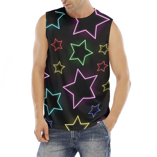 Lights Star Pattern Print Men's Fitness Tank Top