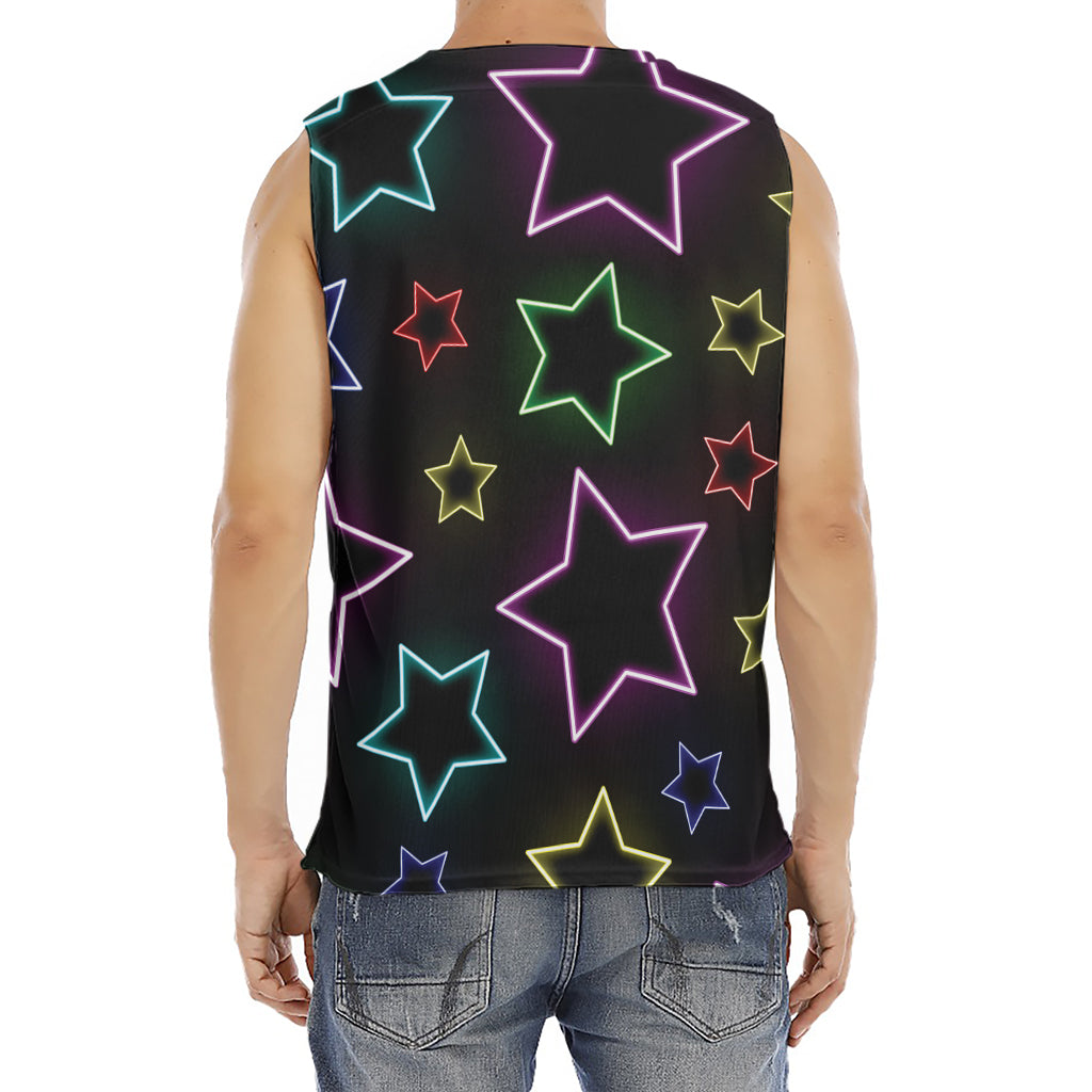 Lights Star Pattern Print Men's Fitness Tank Top