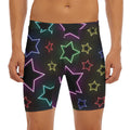 Lights Star Pattern Print Men's Long Boxer Briefs