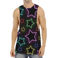 Lights Star Pattern Print Men's Muscle Tank Top