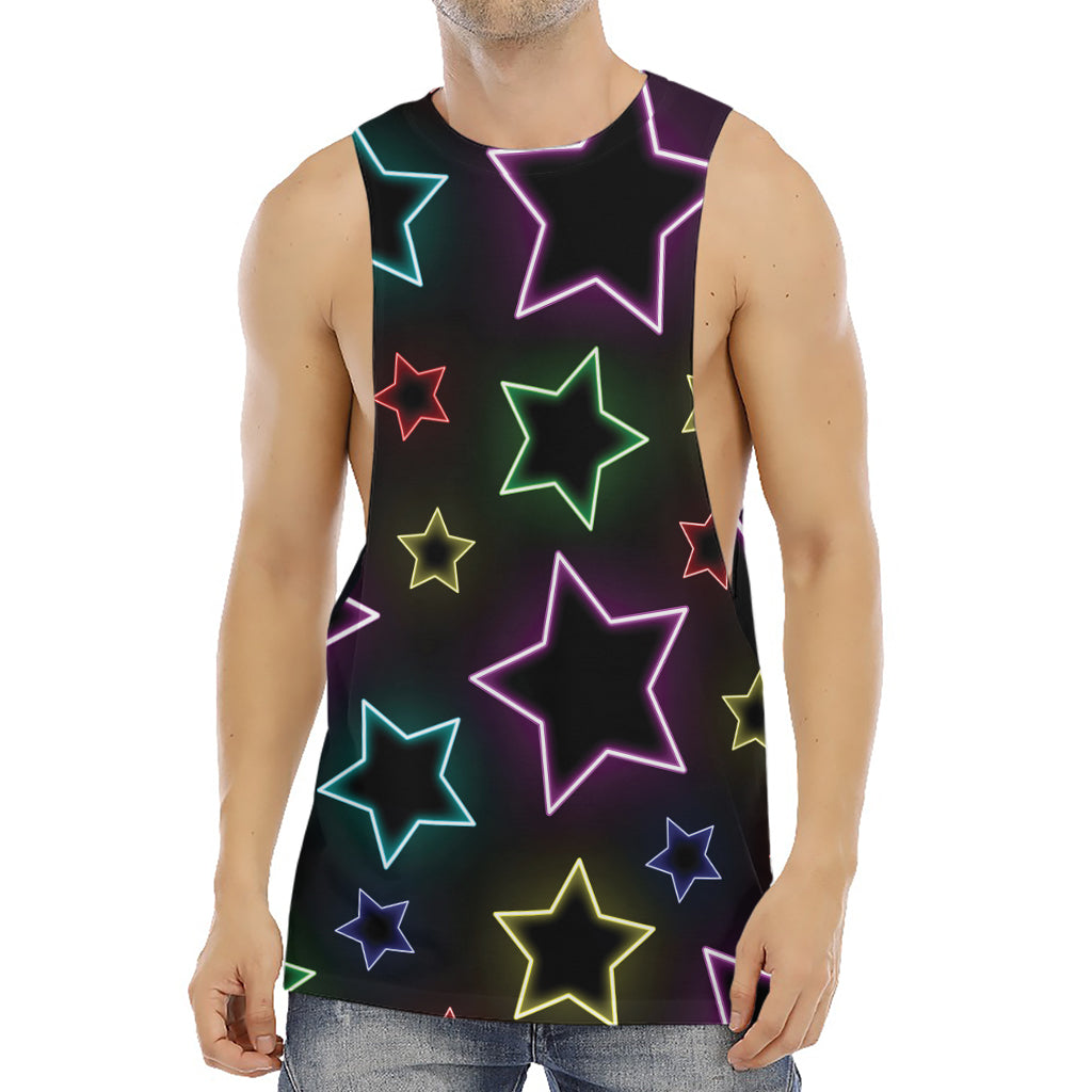Lights Star Pattern Print Men's Muscle Tank Top