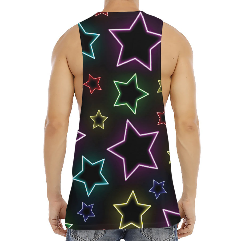 Lights Star Pattern Print Men's Muscle Tank Top