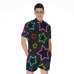 Lights Star Pattern Print Men's Rompers