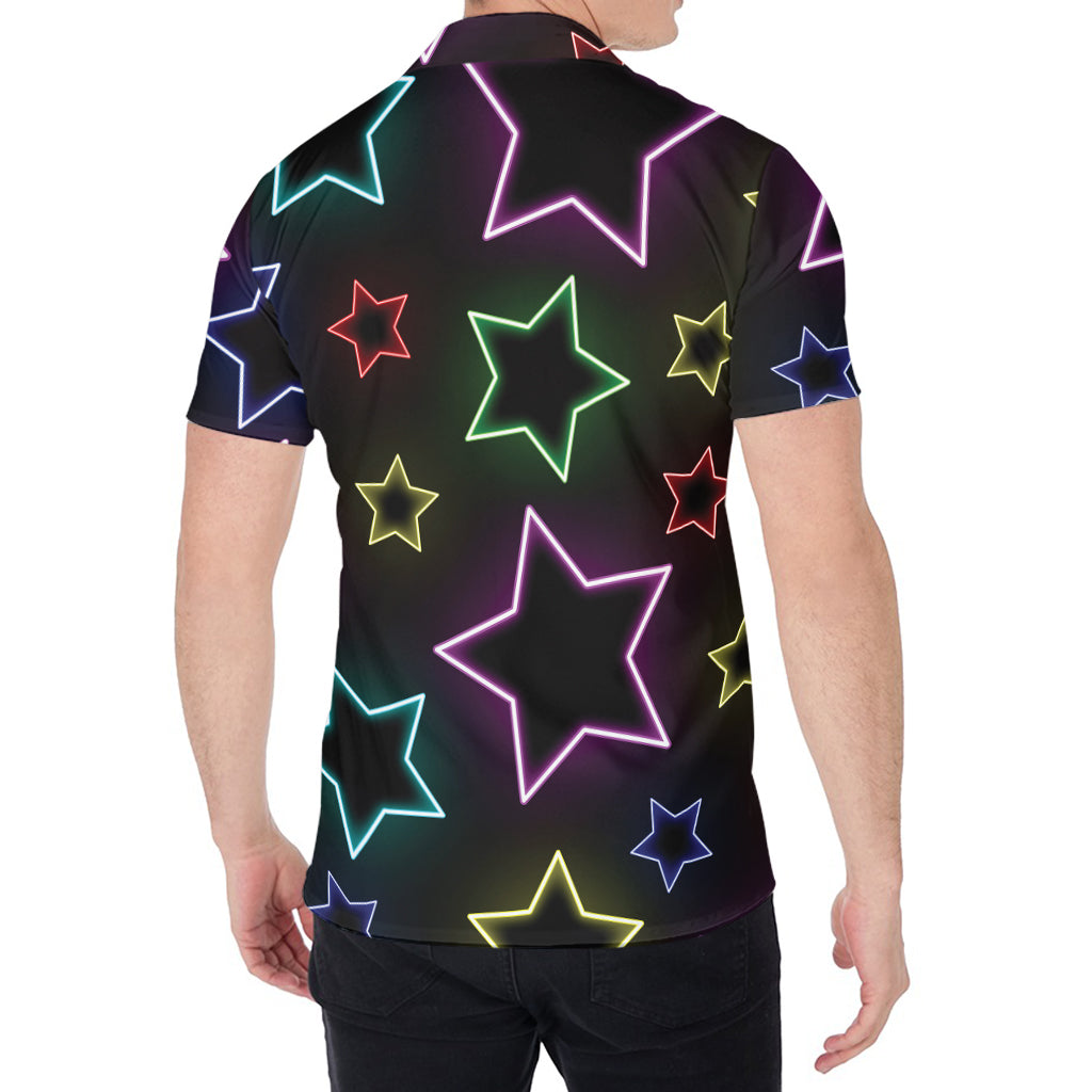 Lights Star Pattern Print Men's Shirt