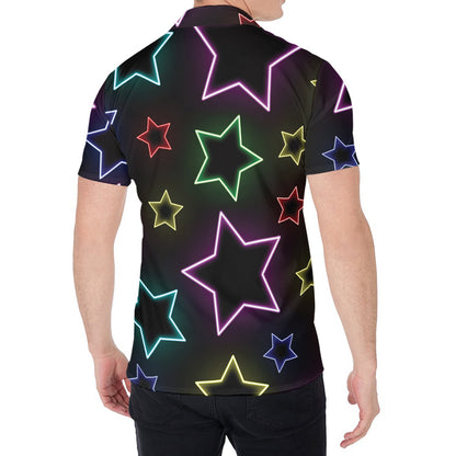 Lights Star Pattern Print Men's Shirt