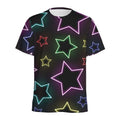 Lights Star Pattern Print Men's Athletic T-Shirt