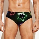 Lights Star Pattern Print Men's Swim Briefs