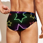 Lights Star Pattern Print Men's Swim Briefs