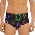 Lights Star Pattern Print Men's Triangle Swim Briefs