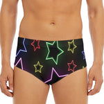 Lights Star Pattern Print Men's Triangle Swim Briefs