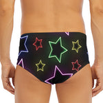 Lights Star Pattern Print Men's Triangle Swim Briefs