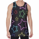 Lights Star Pattern Print Men's Velvet Tank Top