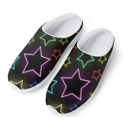 Lights Star Pattern Print Mesh Casual Shoes