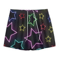 Lights Star Pattern Print Mesh Shorts