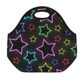 Lights Star Pattern Print Neoprene Lunch Bag