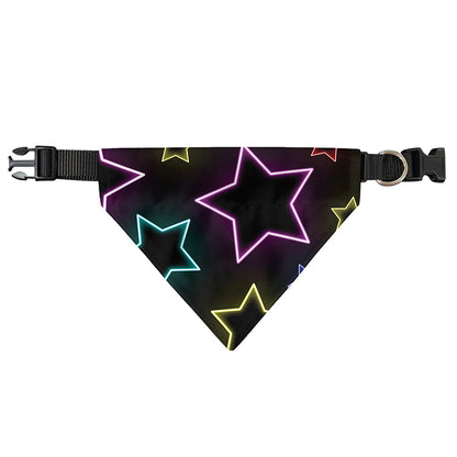 Lights Star Pattern Print Over The Collar Dog Bandana