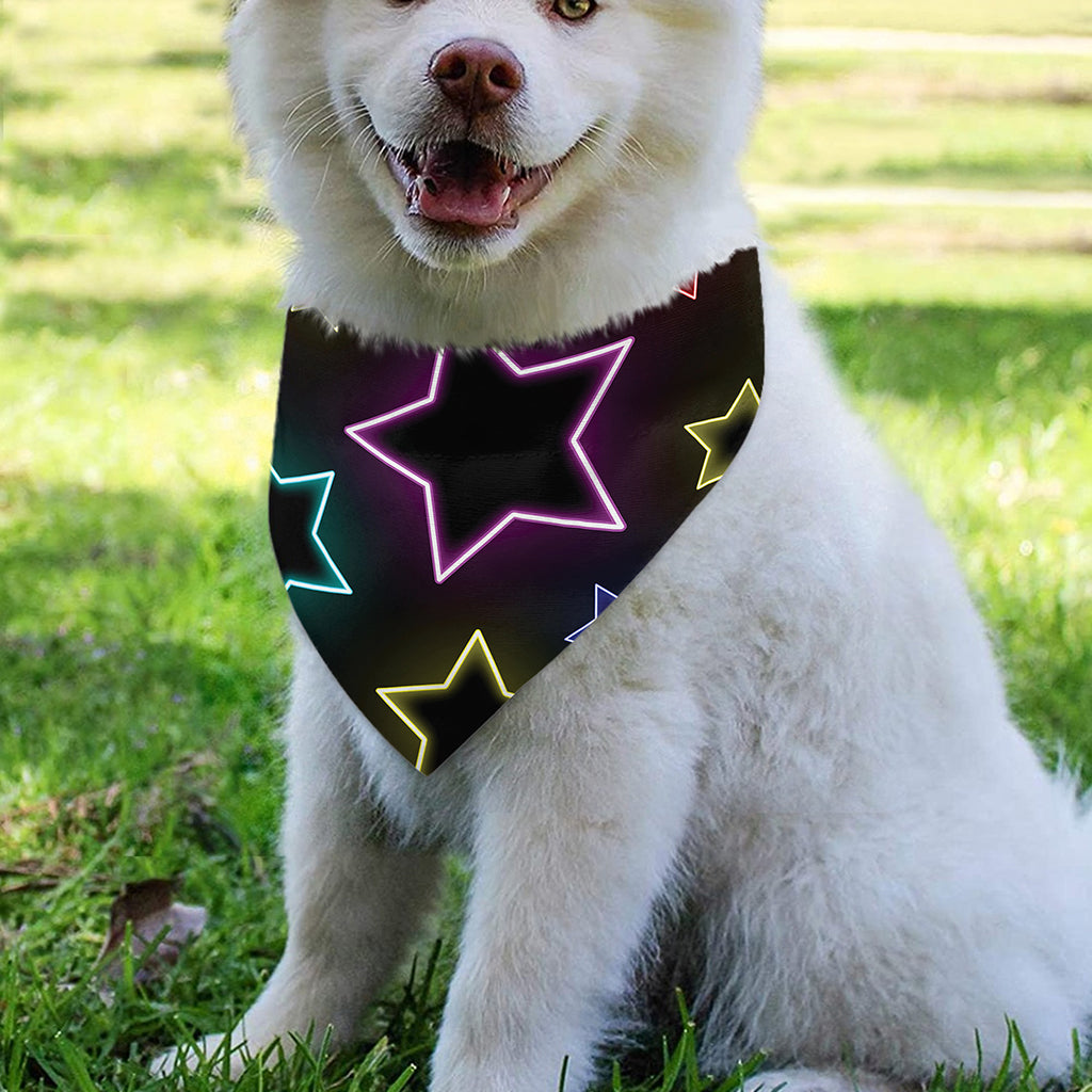Lights Star Pattern Print Over The Collar Dog Bandana
