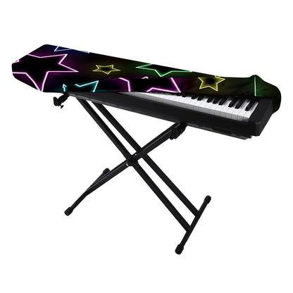 Lights Star Pattern Print Piano Keyboard Cover