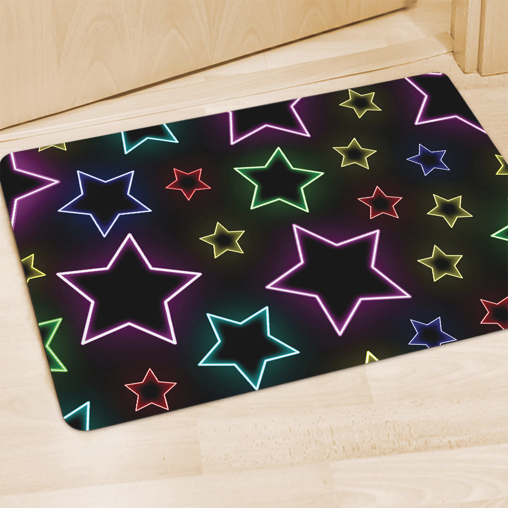 Lights Star Pattern Print Polyester Doormat