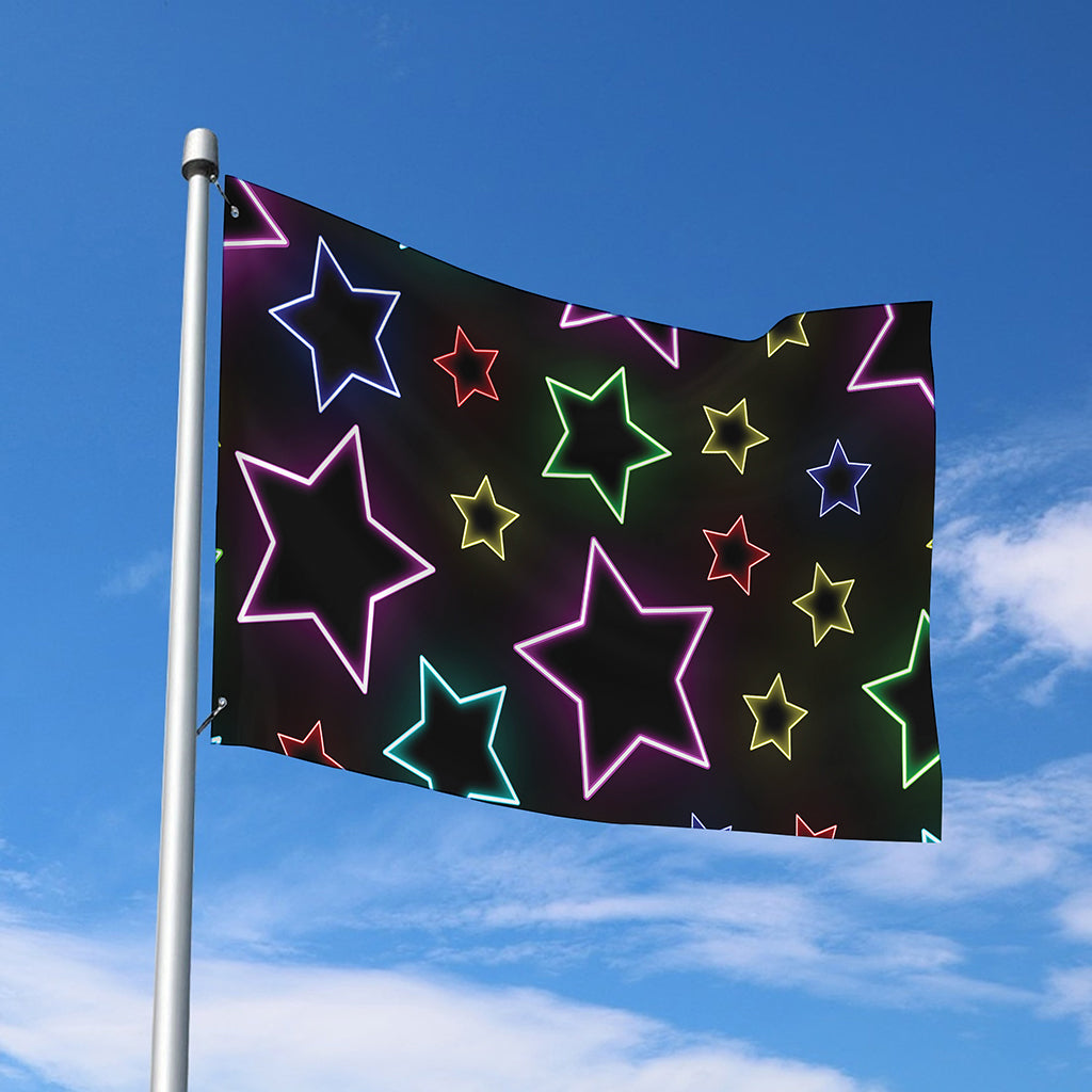 Lights Star Pattern Print Polyester Flag