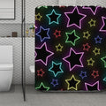 Lights Star Pattern Print Polyester Shower Curtain