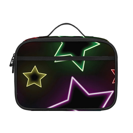 Lights Star Pattern Print Portable Lunch Bag