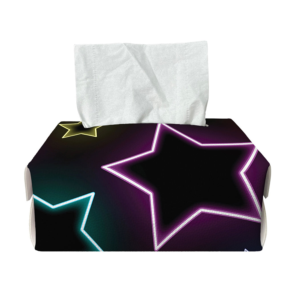 Lights Star Pattern Print Rectangle Tissue Box Cover