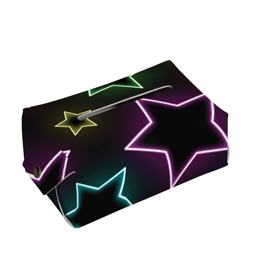Lights Star Pattern Print Rectangle Tissue Box Cover
