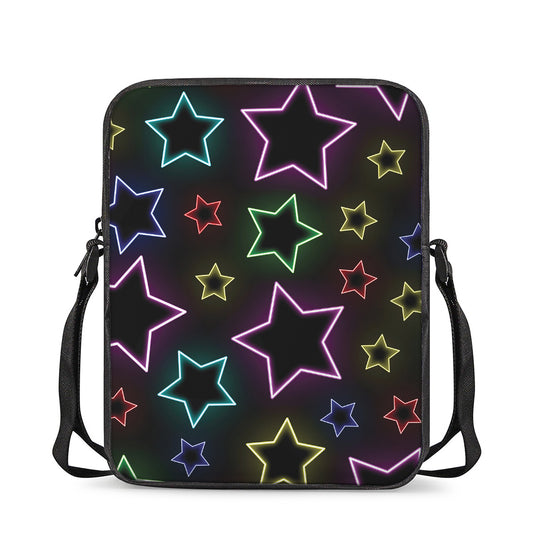 Lights Star Pattern Print Rectangular Crossbody Bag
