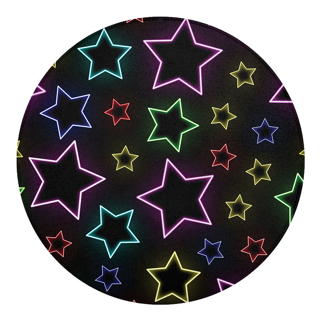 Lights Star Pattern Print Round Blanket