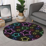 Lights Star Pattern Print Round Rug