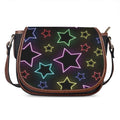 Lights Star Pattern Print Saddle Bag