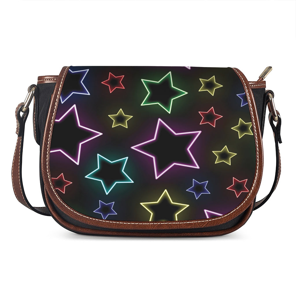 Lights Star Pattern Print Saddle Bag