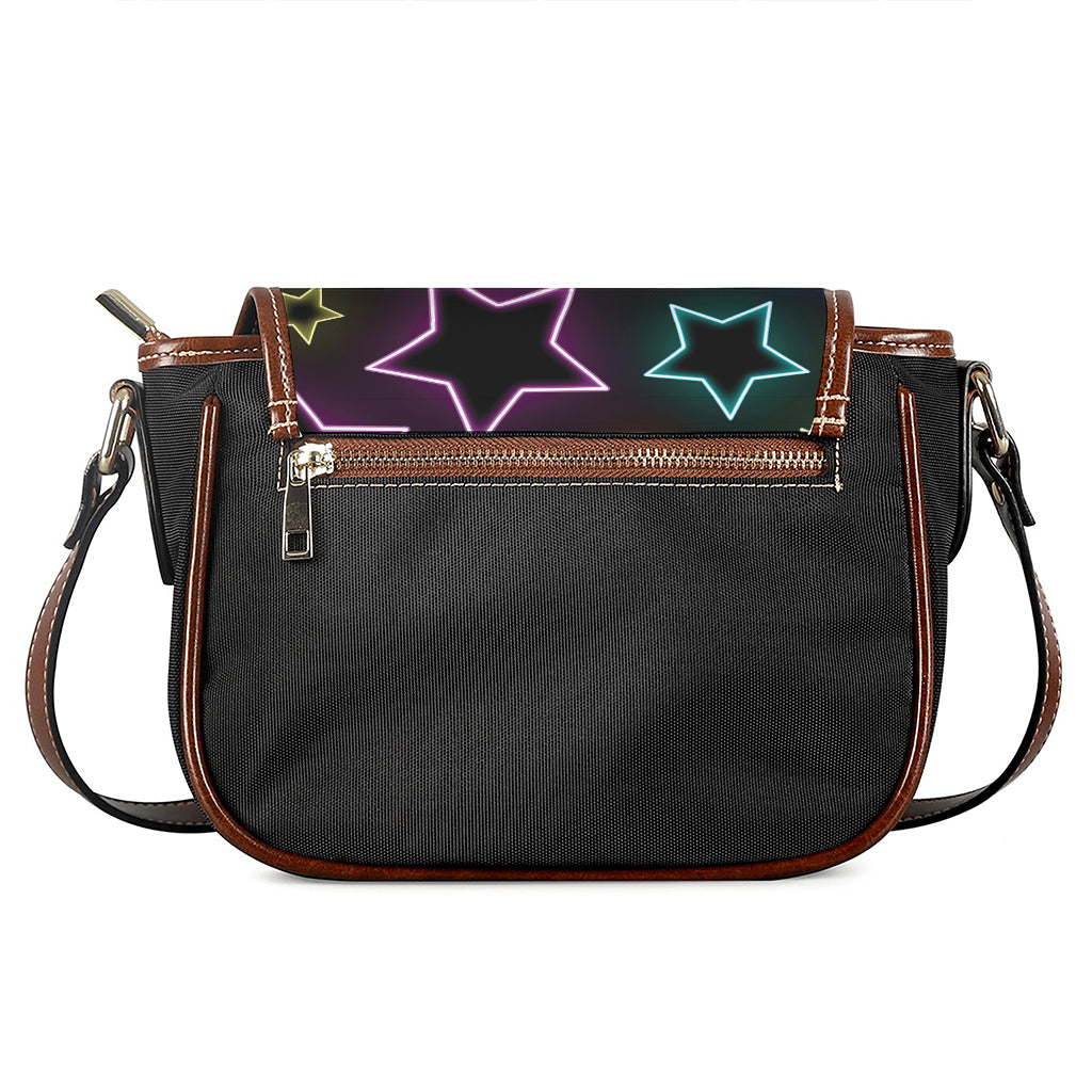 Lights Star Pattern Print Saddle Bag