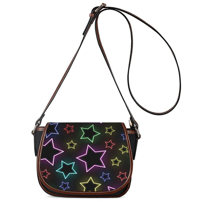 Lights Star Pattern Print Saddle Bag