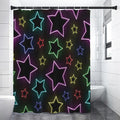 Lights Star Pattern Print Shower Curtain