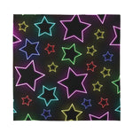 Lights Star Pattern Print Silk Bandana