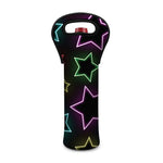 Lights Star Pattern Print Single Neoprene Wine Tote