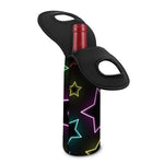 Lights Star Pattern Print Single Neoprene Wine Tote