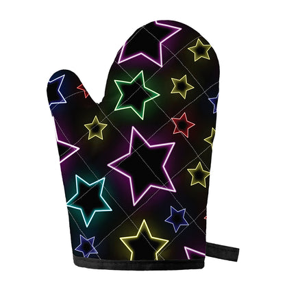 Lights Star Pattern Print Single Oven Mitt