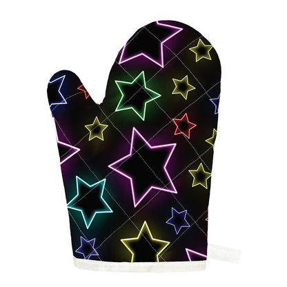 Lights Star Pattern Print Single Oven Mitt