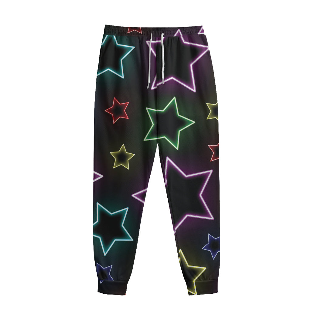 Lights Star Pattern Print Sweatpants