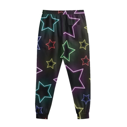 Lights Star Pattern Print Sweatpants