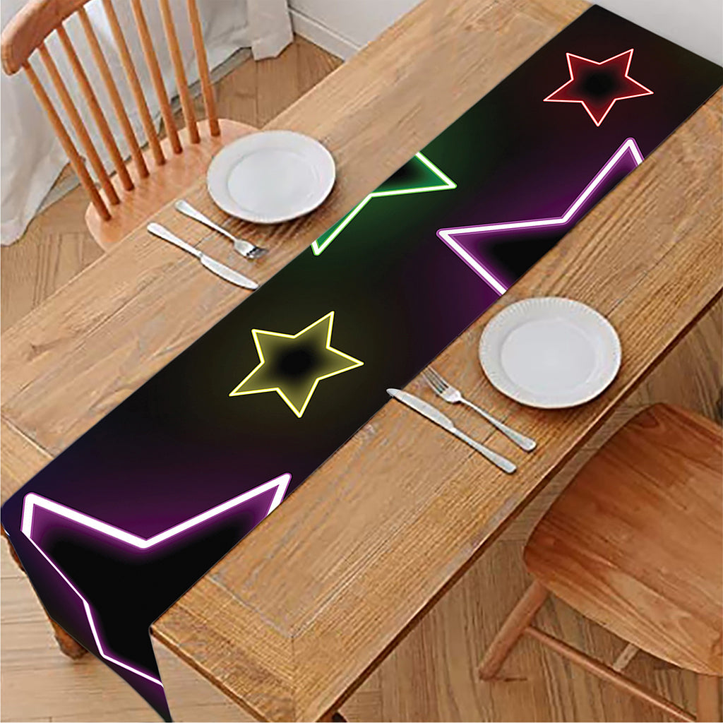 Lights Star Pattern Print Table Runner