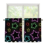 Lights Star Pattern Print Tier Curtains