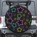 Lights Star Pattern Print Tire Cover With Camera Hole