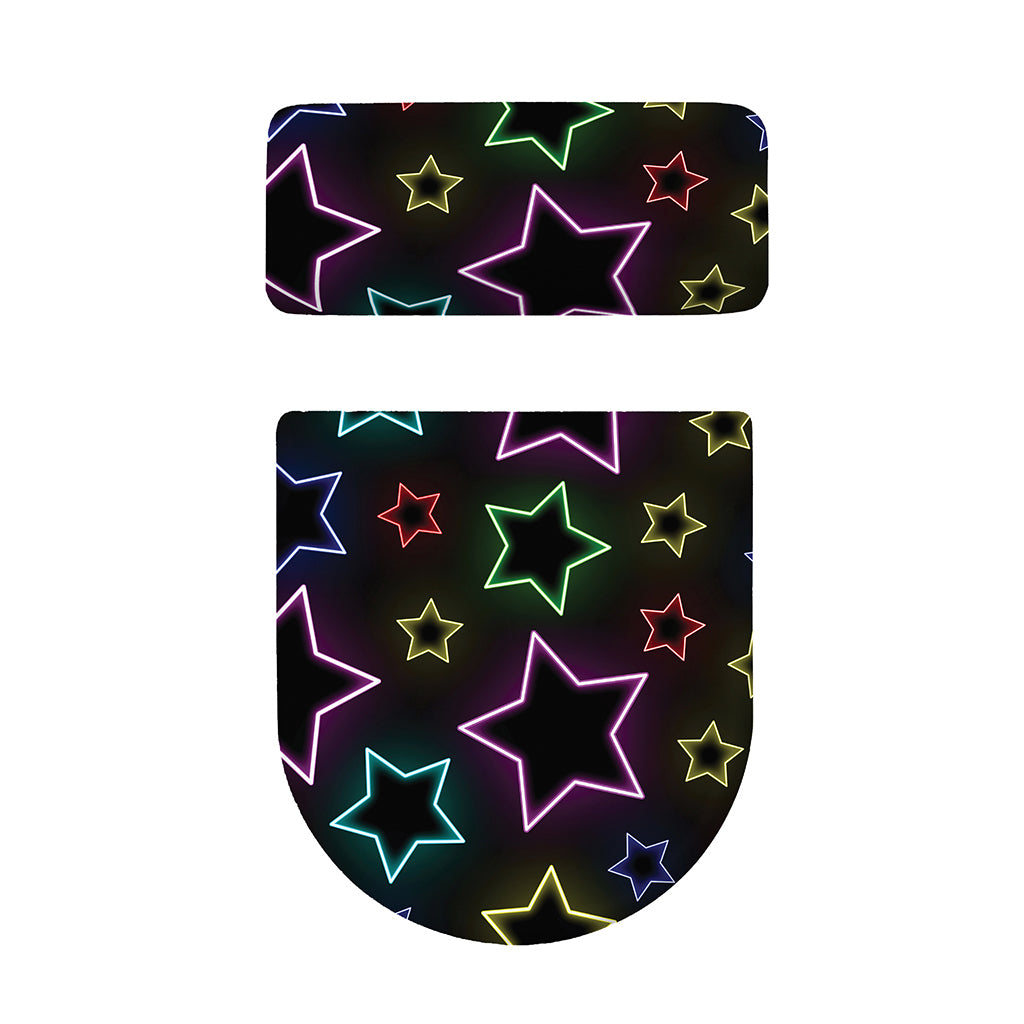 Lights Star Pattern Print Toilet Lid And Tank Cover Set