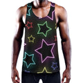 Lights Star Pattern Print Men's Workout Tank Top