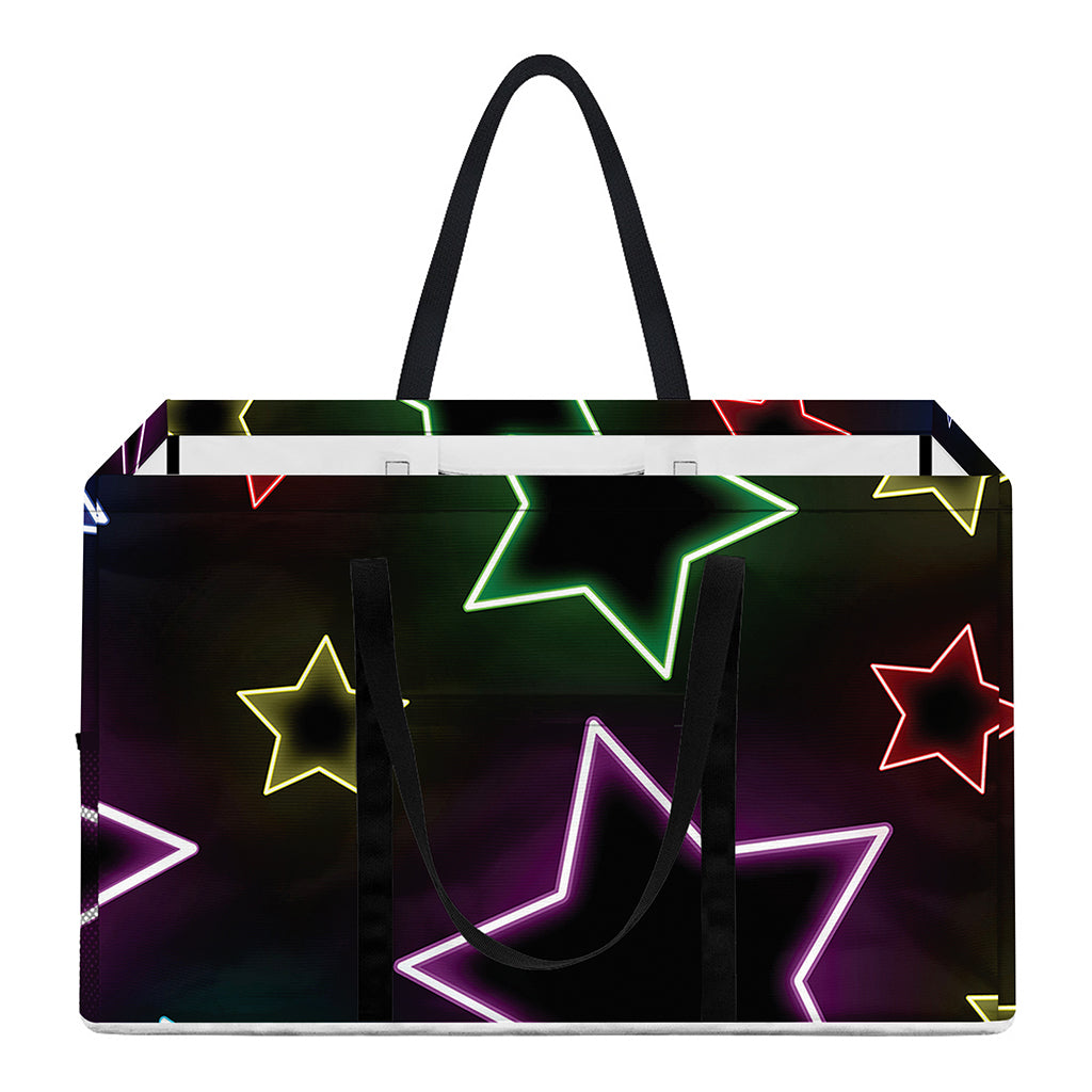Lights Star Pattern Print Utility Tote Bag