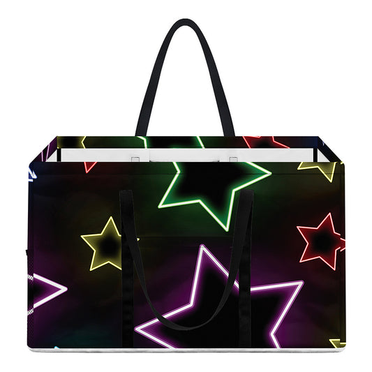 Lights Star Pattern Print Utility Tote Bag